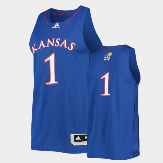 #1 College Basketball Jayhawks Basketball Swingman Men Royal Jersey 338715-548