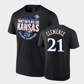 #21 Zach Clemence 2022 National Champions Kansas Jayhawks Floater Mens Black T-Shirt 897703-232 #21 Zach Clemence 2022 National Champions Kansas Jayhawks Floater Mens Black T-Shirt 897703-232