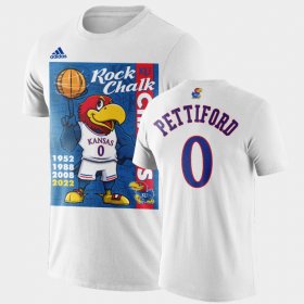 #0 Bobby Pettiford 2022 National Champions Kansas Jayhawks 2022 Rock Chalk Champions Cartoon Men Black T-Shirt 641171-565