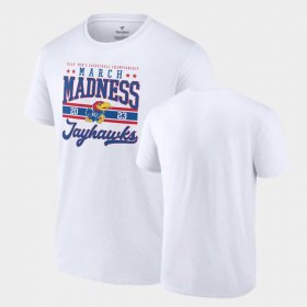 Kansas Jayhawks 2023 NCAA Basketball Tournament March Madness Men's White T-Shirt 305471-166 Kansas Jayhawks 2023 NCAA Basketball Tournament March Madness Men's White T-Shirt 305471-166