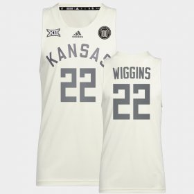 #22 Andrew Wiggins College Basketball Kansas Jayhawks Reverse Retro Alumni Basketball Men's White Jersey 645476-506