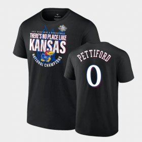 #0 Bobby Pettiford 2022 National Champions Jayhawks Floater Men's Black T-Shirt 932782-646