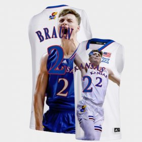 #2 Christian Braun College Basketball Kansas Jayhawks 2022 March Madness Highlights Fashion Edition Mens White Jersey 363033-492