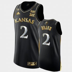 #2 Christian Braun 2022 National Champions Kansas Golden Mens Black Jersey 936393-916