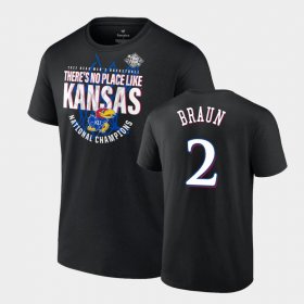 #2 Christian Braun 2022 National Champions Jayhawks Floater Men's Black T-Shirt 632475-678