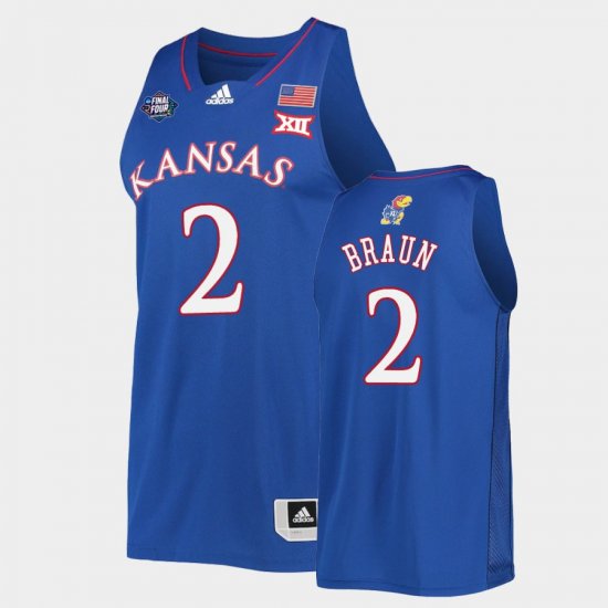 #2 Christian Braun 2022 National Champions Jayhawks Men\'s Royal Jersey 339071-338