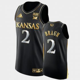 #2 Christian Braun Golden Edition Kansas 2021-22 Authentic Basketball Men's Black Jersey 199634-211