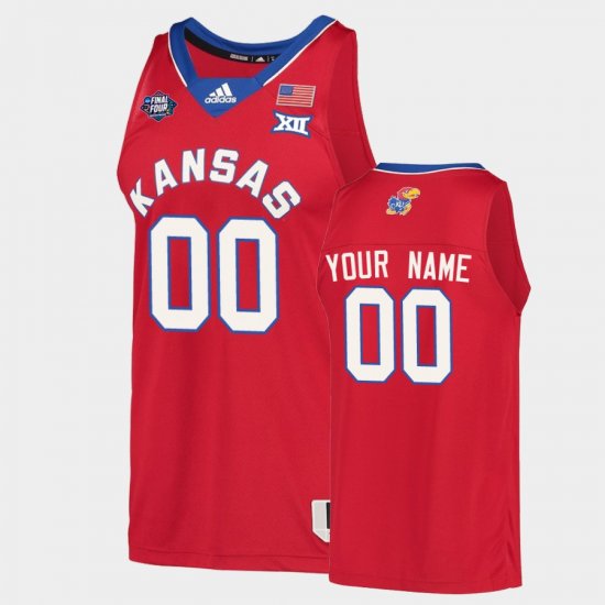 #00 Custom 2022 National Champions Kansas Men Red Jersey 382174-936