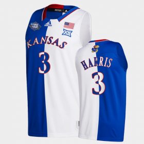 #3 Dajuan Harris 2022 National Champions University of Kansas 2022 NCAA National Champions Split Edition Men's Royal White Jersey 325461-482