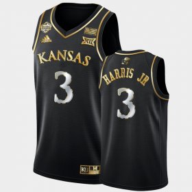 #3 Dajuan Harris Jr. 2022 National Champions University of Kansas 2022 Basketball National Champions Golden Men Black Jersey 248986-379