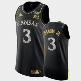 #3 Dajuan Harris Jr. College Basketball Jayhawks Diamond Edition Men's Black Jersey 379495-181