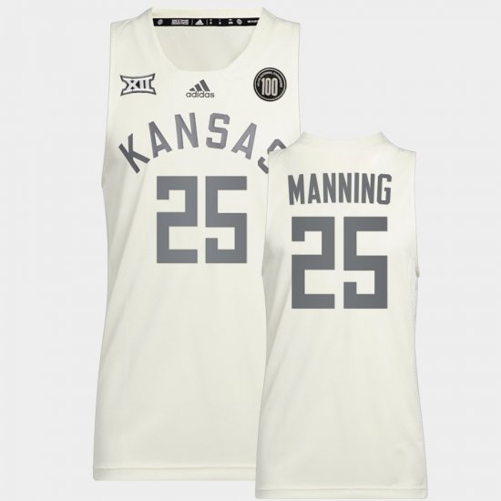 #25 Danny Manning College Basketball Kansas Reverse Retro Alumni Basketball Men White Jersey 488071-395