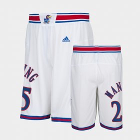 #25 Danny Manning College Basketball University of Kansas Alumni Men White Shorts 771629-214