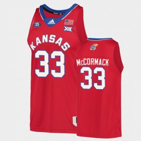 #33 David McCormack 2022 National Champions Kansas Jayhawks Men Red Jersey 915559-235