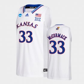 #33 David McCormack March Madness Jayhawks 2022 NCAA Basketball Men White Jersey 116830-682