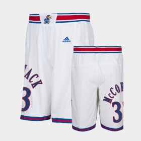 #33 David McCormack College Basketball University of Kansas Mens White Shorts 445235-287