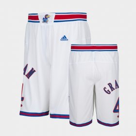 #4 Devonte' Graham College Basketball Jayhawks Alumni Men White Shorts 343031-176