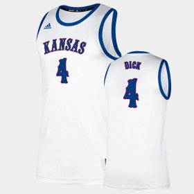 #4 Gradey Dick College Basketball Jayhawks Alumni Classic Men's White Jersey 250480-210