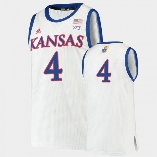 #4 Gradey Dick Authentic University of Kansas Basketball Men\'s White Jersey 703396-639