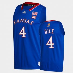 #4 Gradey Dick College Basketball Jayhawks Mens Blue Jersey 812620-501