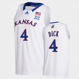 #4 Gradey Dick College Basketball Kansas Jayhawks Men's White Jersey 663885-935