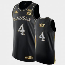 #4 Gradey Dick College Basketball Jayhawks Diamond Edition Men's Black Jersey 430783-663