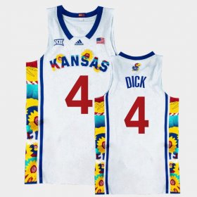 #4 Gradey Dick College Basketball University of Kansas Honoring Black Excellence Basketball Mens White Jersey 556862-889