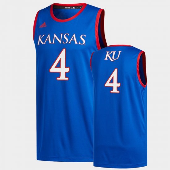 #4 Gradey Dick College Basketball Kansas Jayhawks Swingman Men Royal Jersey 341679-596