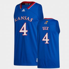 #4 Gradey Dick College Basketball Kansas Swingman Team Mens Royal Jersey 799356-976