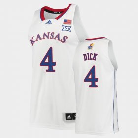 #4 Gradey Dick College Basketball Jayhawks Swingman Men White Jersey 872693-677