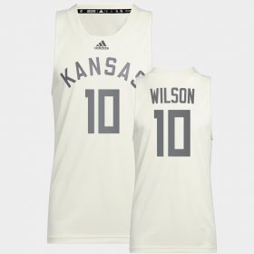 #10 Jalen Wilson College Basketball University of Kansas Reverse Retro Men White Jersey 143249-600