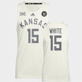 #15 Jo Jo White College Basketball Kansas Jayhawks Reverse Retro Alumni Basketball Mens White Jersey 792697-513