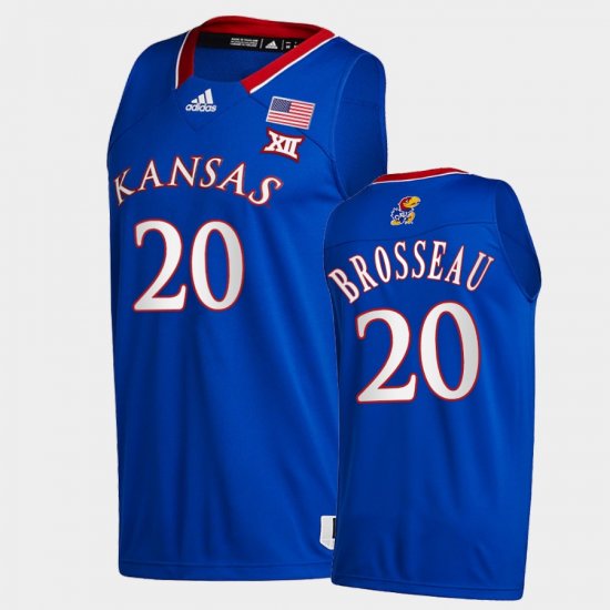 #20 Julie Brosseau College Basketball Kansas Basketball NCAA Men Blue Jersey 484436-832