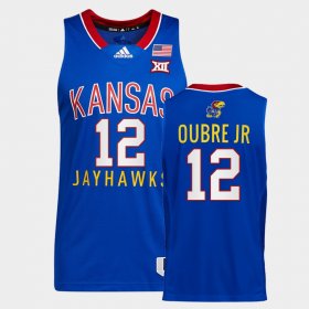 #12 Kelly Oubre Jr. College Basketball Kansas Jayhawks Throwback Men's Royal Jersey 803720-302