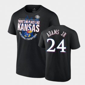 #24 KJ Adams Jr. 2022 National Champions Jayhawks Floater Men Black T-Shirt 291923-413 #24 KJ Adams Jr. 2022 National Champions Jayhawks Floater Men Black T-Shirt 291923-413