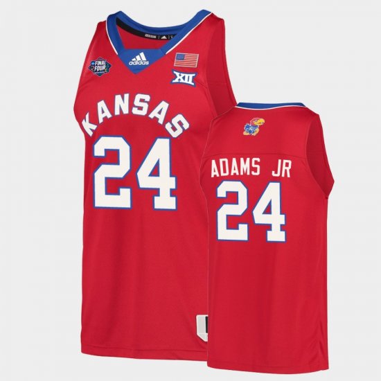 #24 KJ Adams Jr. 2022 National Champions University of Kansas Men\'s Red Jersey 611922-442