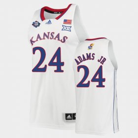 #24 KJ Adams Jr. 2022 National Champions Kansas Jayhawks Men's White Jersey 393724-572