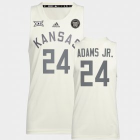 #24 K.J. Adams Jr. College Basketball Kansas Reverse Retro Men White Jersey 337979-527