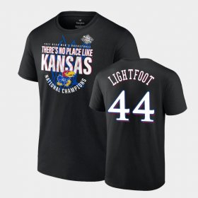 #44 Mitch Lightfoot 2022 National Champions Jayhawks Floater Men Black T-Shirt 128669-786 #44 Mitch Lightfoot 2022 National Champions Jayhawks Floater Men Black T-Shirt 128669-786