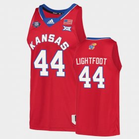 #44 Mitch Lightfoot 2022 National Champions University of Kansas Men's Red Jersey 941737-234