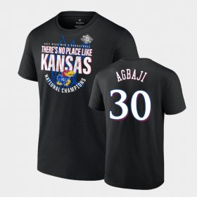 #30 Ochai Agbaji 2022 National Champions Kansas Jayhawks Floater Men's Black T-Shirt 275394-352 #30 Ochai Agbaji 2022 National Champions Kansas Jayhawks Floater Men's Black T-Shirt 275394-352