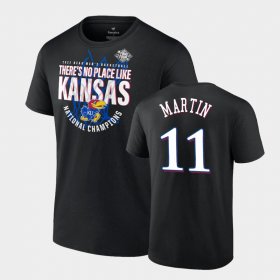 #11 Remy Martin 2022 National Champions Kansas Jayhawks Floater Mens Black T-Shirt 679875-284