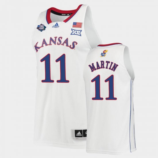 #11 Remy Martin 2022 National Champions Jayhawks Mens White Jersey 641890-198