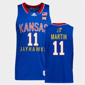 #11 Remy Martin College Basketball University of Kansas Throwback Men's Royal Jersey 618661-755