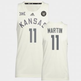 #11 Remy Martin College Basketball Kansas Reverse Retro Men White Jersey 386183-918