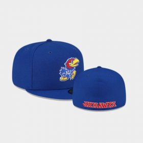 Fitted Jayhawks 59FIFTY Unisex Royal Hat 664525-815