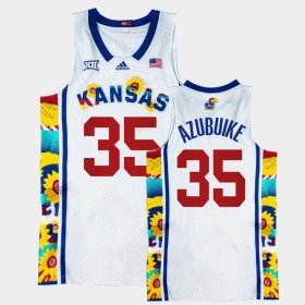 #35 Udoka Azubuike College Basketball University of Kansas Sunflower Showdown Basketball Mens White Jersey 645817-652