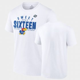 College Basketball Kansas 2022 NCAA Tournament March Madness Sweet Sixteen Jumpball Men's White T-Shirt 574717-593 College Basketball Kansas 2022 NCAA Tournament March Madness Sweet Sixteen Jumpball Men's White T-Shirt 574717-593