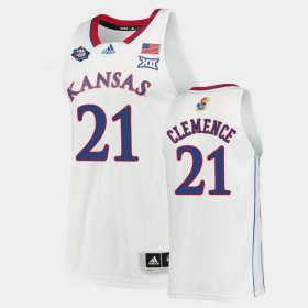 #21 Zach Clemence 2022 National Champions Jayhawks Mens White Jersey 706045-340