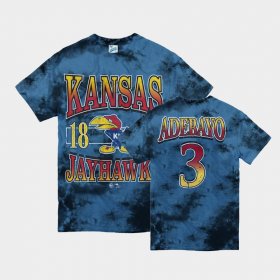 #3 Bam Adebayo Vintage Tubular Jayhawks Retro Tie-Dye Mens Blue T-Shirt 675750-624